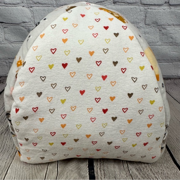 Guinea Pig Handmade Hut Bed Soft Flannel Fleece Hearts Bearded Dragon Rust Cream - Picture 3 of 10